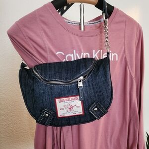 True Religion Dark Denim Crossbody Bag